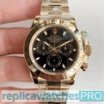 Swiss Replica Rolex Daytona Black Dial Chronagraph Automatic Watch 40 mm